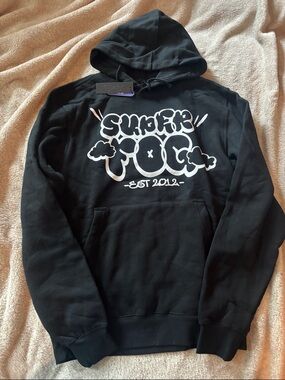 Super Fog Black Hoodie - Brand